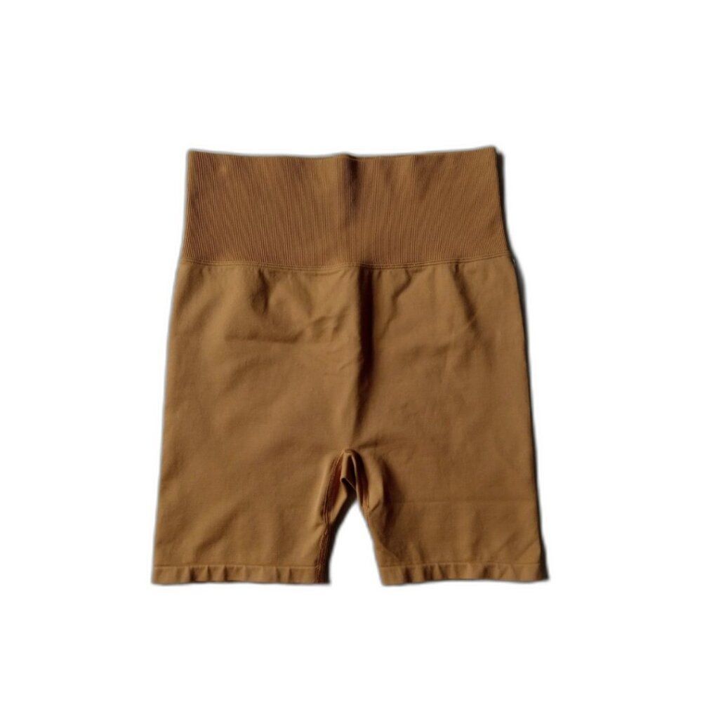 Victoria's Secret PINK Golden Brown Mid Rise Seamless Bike Shorts Size Large